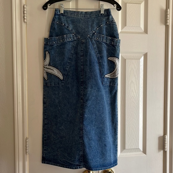 Vintage Denim Skirt - Picture 1 of 4